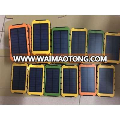 dual usb portable 12v solar panel energy power bank