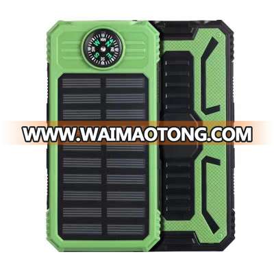 battery solar power bank 10000mah with compass